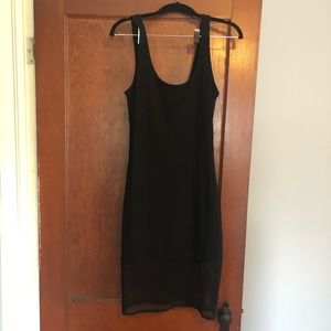 Express black mesh/fishnet dress